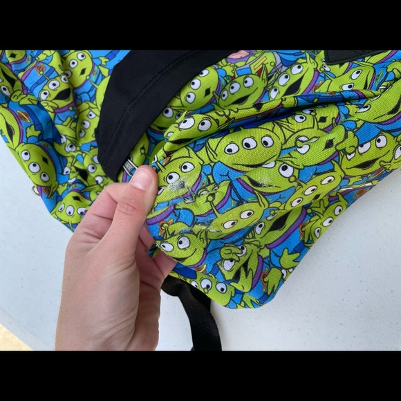Rare Disney Vans Pixar Toy Story Aliens Backpack Rucksack Hidden Buzz Lightyear - Picture 13 of 16